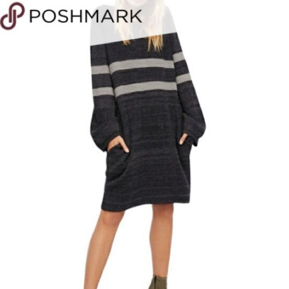 Free People On Our Team Oversized Sweater Dress Tunic